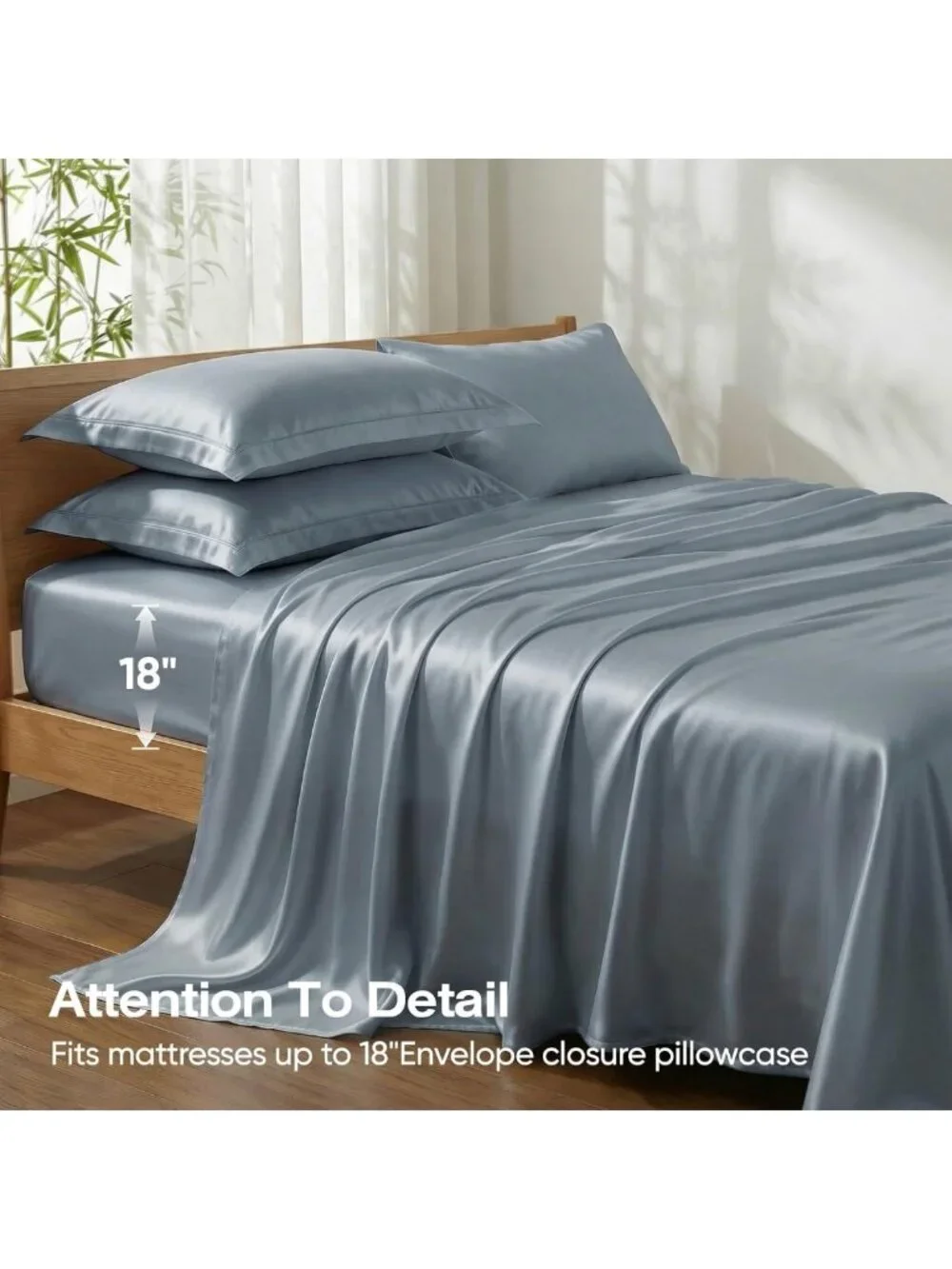 Luxury Cooling Bamboo Viscose King Sheets Set | Silky Soft, Deep Pocket